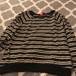 Light black and white striped sweater